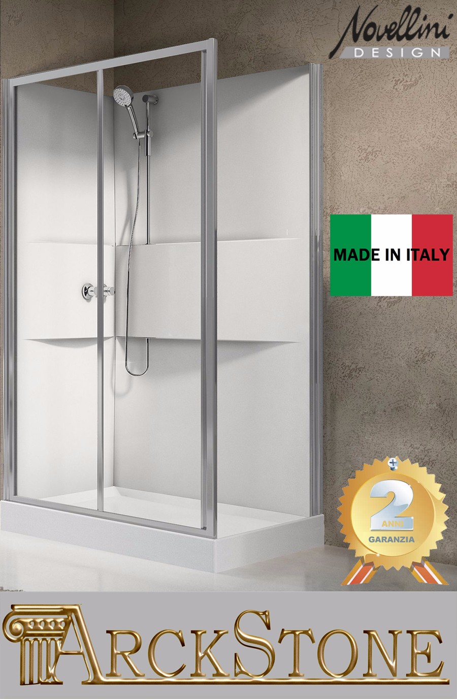 Cabina Doccia Novellini New Holiday Prezzo.Cabina Box Doccia Meccanico Profilo Silver Novellini Media 2 0 2p120x80 Standard Ebay