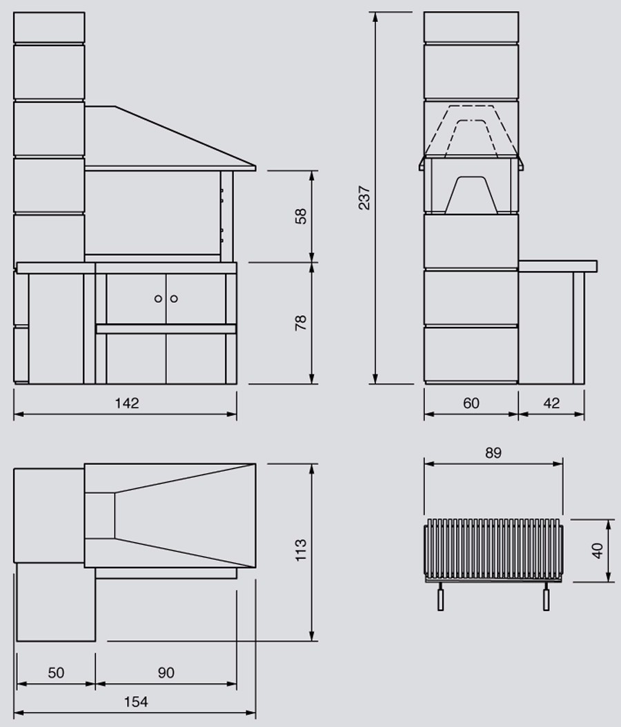 Altezza barbecue