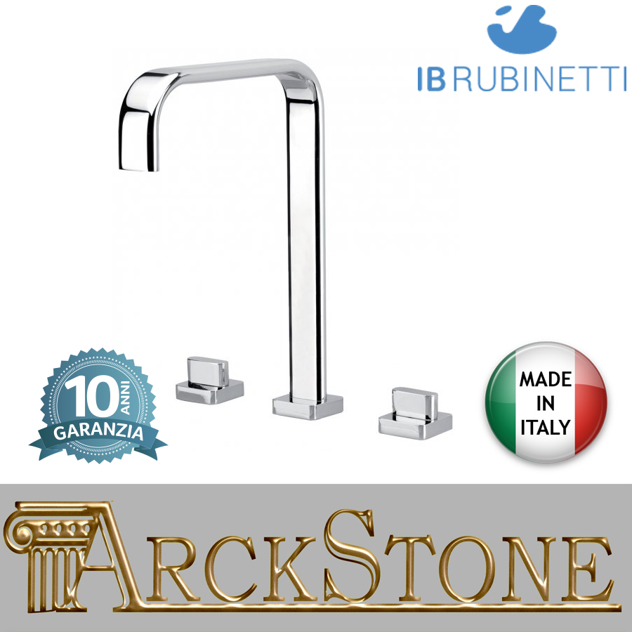 Arckstone Rivenditore dei migliori marchi: Novellini, Palazzetti, Ceramica  Sant'Agostino, Arblu, Zazzeri, Rubinetteria 3M, Ib, Raimondi, Montegrappa,  Negrari Miscelatore lavabo tre fori bocca alta completo di piletta di  scarico Click-Clack marca IB